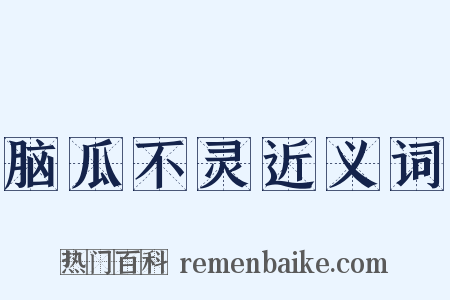 脑瓜不灵近义词是什么意思的图片
